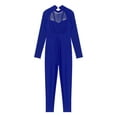 thumbnail image 4 of TiaoBug Womens One Piece Unitard Full Body Leotard Gymnastics Unitard Figure Skating Jumpsuit Bodysuit Catsuit Royal Blue M, 4 of 7