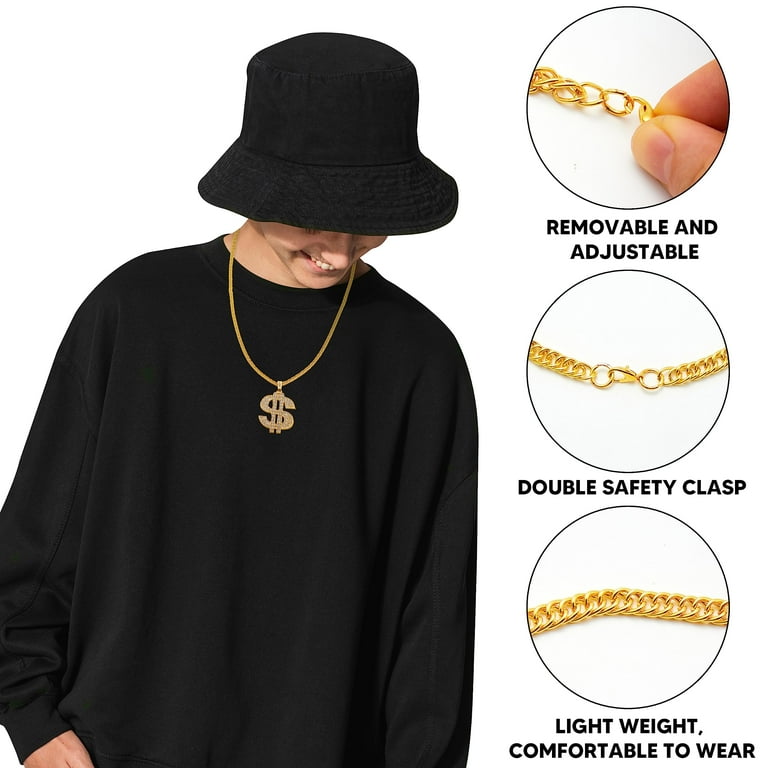 Mens Dollar Medallion On Chain Costume Accessories Male Halloween Mens Dollar Medallion On Chain Costume Accessories Male Halloween