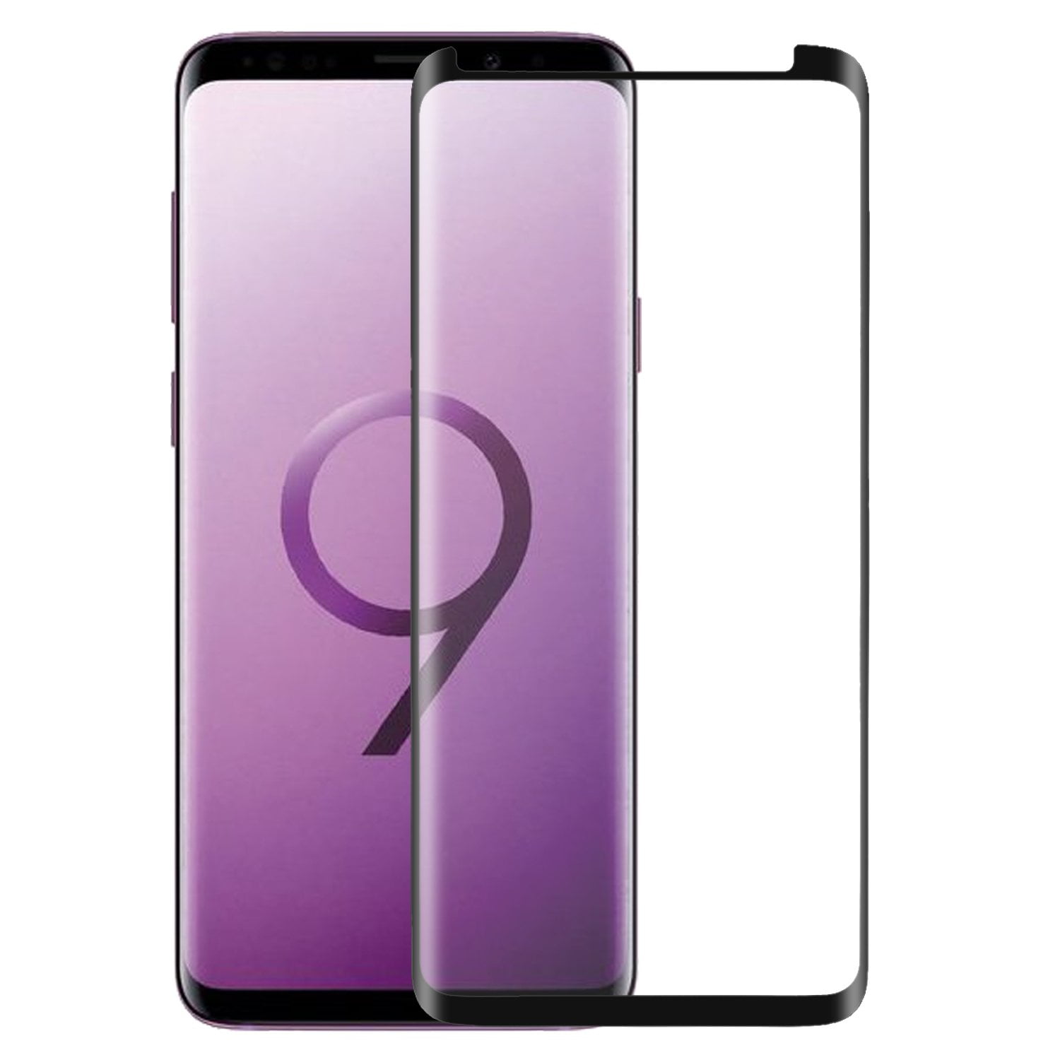 Case Friendly Film Screen Protector for Samsung Galaxy S9 Plus Full Coverage Bubble Free Samsung Galaxy S9 Plus Tempered Glass Screen Protector, Anti-Scratch