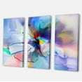 thumbnail image 1 of Designart Abstract Creative Blue Flower Canvas Wall Art, 1 of 4
