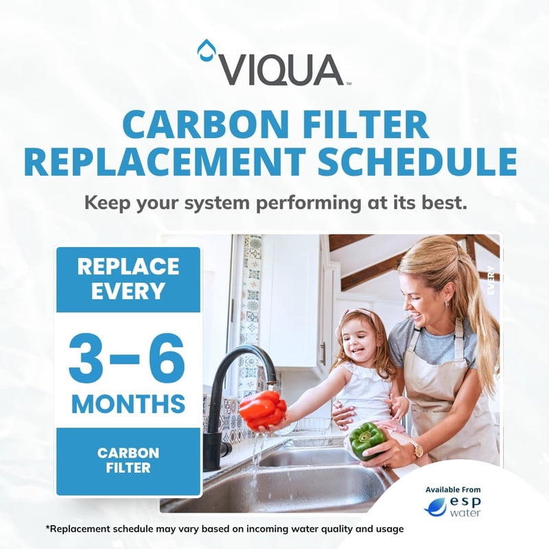 VIQUA C2-02 Genuine OEM Coconut Shell Carbon Block Water Filter 10 Micron, 20 x 4.5 Inch, Reduces Chlorine Taste & Odor Fits IHS12-D4, IHS22-D4, IHS22-E4 & Most 20x4.5" Housings