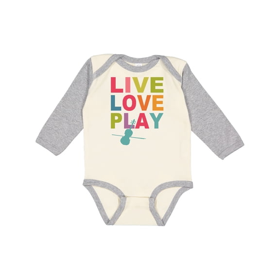 Inktastic Live Love Play Violin Girls Long Sleeve Baby Bodysuit