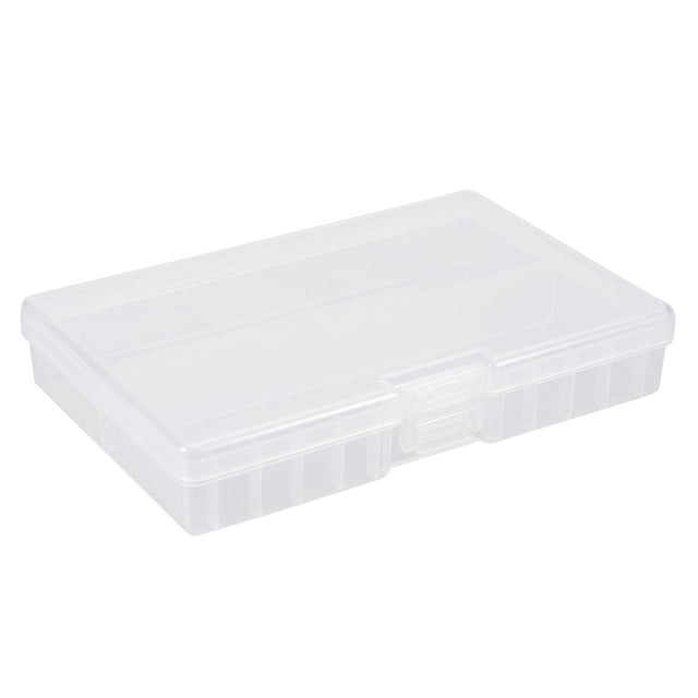 Caja de almacenamiento rectangular de plástico transparente Unique Bargains para 48 x baterías AA