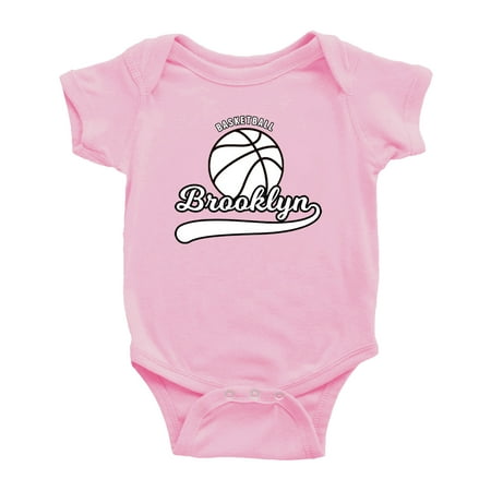 

Cute Brooklyn Baby Outfits Basketball Fan Sports Baby Clothes (Pink 12-18 Monthes)