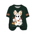 thumbnail image 5 of Leey-World Halloween Tshirts Women Halloween Shirts for Women Cute Graphic Tees Fall Cute Shirt Halloween Party Clothes Short Sleeve Casual Tops Holiday Outfits, 5 of 5