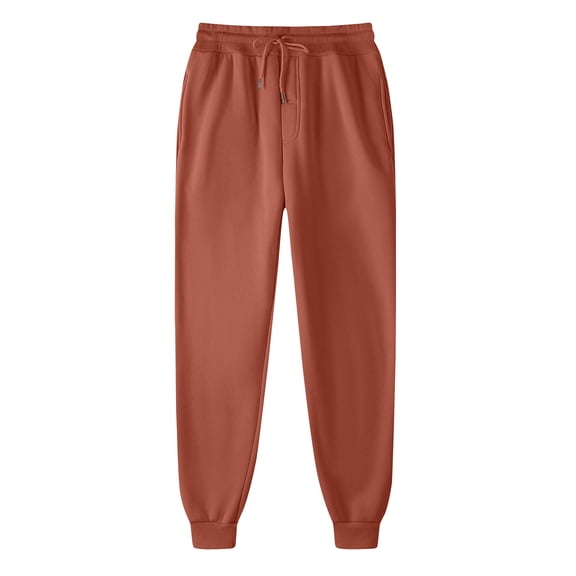 Lmnyox Men's Sweatpants Loose Solid Color Elastic Waist Drawstring Joggers Tapered Outdoor Sports Pants with Pockets
