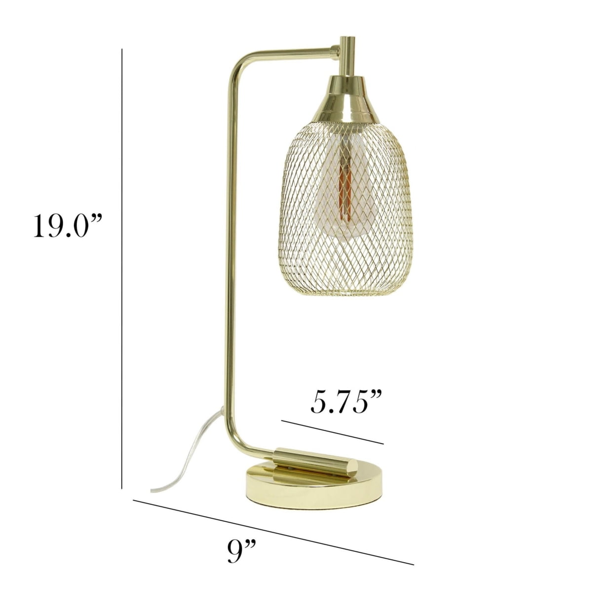 Elegant Designs Mesh Wire Desk Lamp
