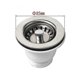 thumbnail image 2 of 85mm Chrome Belfast Sink Basket Strainer Waste - Fits 60mm Hole, 2 of 5
