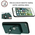 thumbnail image 5 of Allytech Wallet Case for Apple iPhone SE 2022/2020 3rd/2nd Gen/iPhone 7 8 with Ring Holder Stand, Vintage Premium PU Leather 8 Cards Slots Shockproof Bumper Anti-Scratch Magnetic Closure Case, Green, 5 of 6