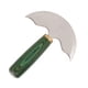thumbnail image 3 of Cuchillo De Cabeza Redonda De Cuero ANGGREK Hecho A Mano Mango De Madera Verde, 3 of 8