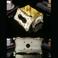 thumbnail image 5 of Rectangular Tissue Box Luxurious Napkin-Holder Paper-Case Dispenser Elegant Castle-Decorative Facial-Tissue Box Holder, 5 of 8