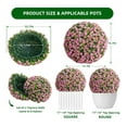 thumbnail image 4 of Home Decor Artificial Topiary Flower Balls Set of 2,Large Hanging Grass Ball for Home Wedding Decor, Indoor and Outdoor, 4 of 7