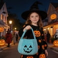 thumbnail image 6 of Halloween Pumpkin Treat Bags, Soft Candy Bucket with Handle for Trick or Treating, Cute Pumpkin Face Candy Holder for Kids Party Supplies Fall Festival Decorations Holiday Gift Bags, 6 of 6