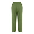 thumbnail image 5 of Womens Casual Soild Color Loose Elastic Waist Drawstring Button Casual Pants Casual Pants Harem Pants Casual Pants for Women Loose Fit Womens Business Casual Pants plus Size Casual Pants Women plus, 5 of 5