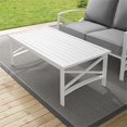 thumbnail image 2 of Crosley Kaplan Table Basse de Patio à Dessus à Lattes en Métal Blanc, 2 of 7