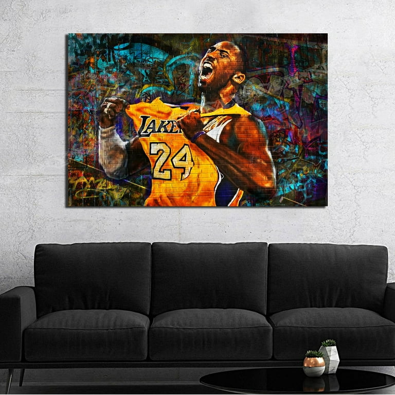 Kobe buy Bryant Ready To Hang Art Canvas Print from Original Painting