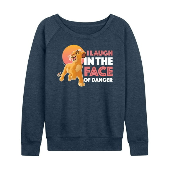 The Lion King - Simba - I Laugh in the Face of Danger - Women's Lightweight French Terry Long Sleeve Shirt