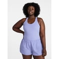 thumbnail image 2 of Avia Women's Cross Back Active Buttersoft Romper, Sizes XS-4X, 2 of 6