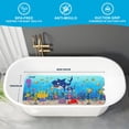 thumbnail image 2 of Alfombra de baño XIYUNTE Baby para bañera antideslizante para niños, 100 x 40 cm, diseño de tiburón, 2 of 8