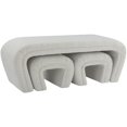 thumbnail image 1 of Meridian Furniture Odelia Cream Boucle Fabric Bench, 1 of 10