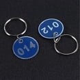 thumbnail image 4 of Miangastore 1 Set Numbered Key Chain Blue Aluminium Square For Key Management Hotels, 4 of 8