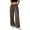 01 Coffee Leopard, variant on DOKOTOO Womens Leopard Print Pants Casual Elastic Waist Wide Leg Pants Loose Lounge Trousers with Pockets
