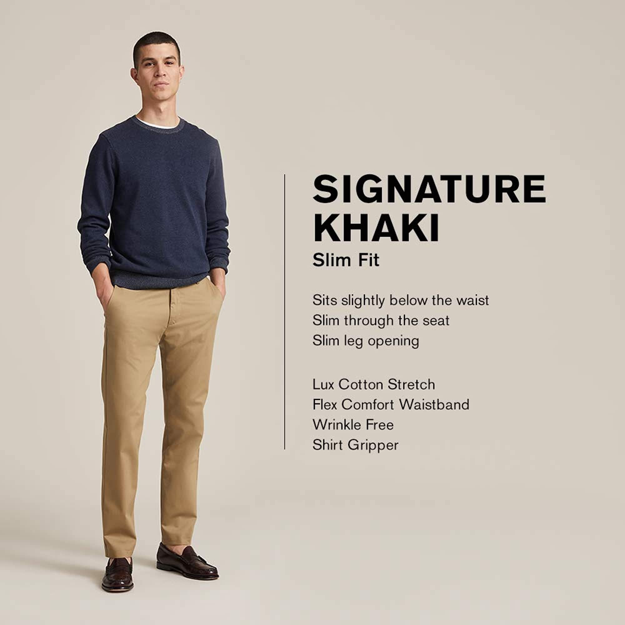 Dockers Mens Slim Fit Signature Khaki 