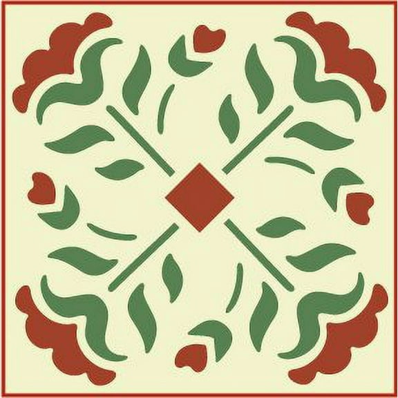 Poppy Block Quilt Stencil - Quilting Stencils Plastic Stencils DIY Decorative Stencil Template Painting Gifts Crafts Laser Cut Mylar Reusable Templates - The Artful Stencil