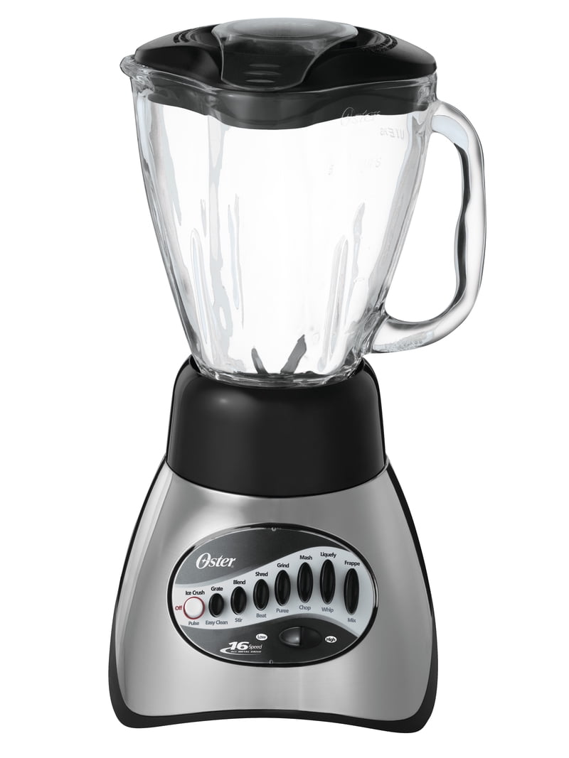 Oster Precise Blend 200, 16-Speed Blender, 6-Cup Glass Jar, Gray