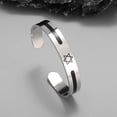 thumbnail image 2 of My Daily Styles Star of David Cuff Bracelet, Unisex Stainless Steel Bangles, Silver and Gold Colors, Religious Jewelry 2 Set, 2 of 7
