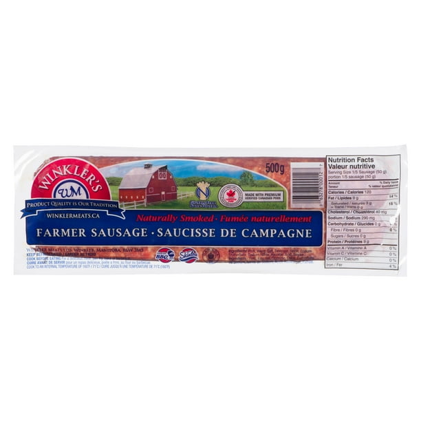 Winkler Meats 100641 Farmers Sausage Twins, 500 g Walmart.ca