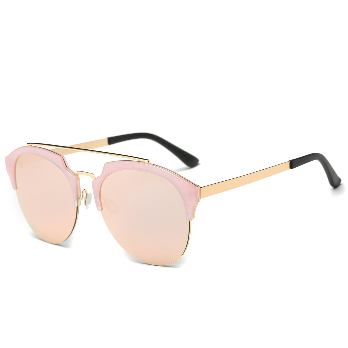 Dasein Semi Rimless Polarized Sunglasses Women Men Retro Sunglasses - image 3 of 4