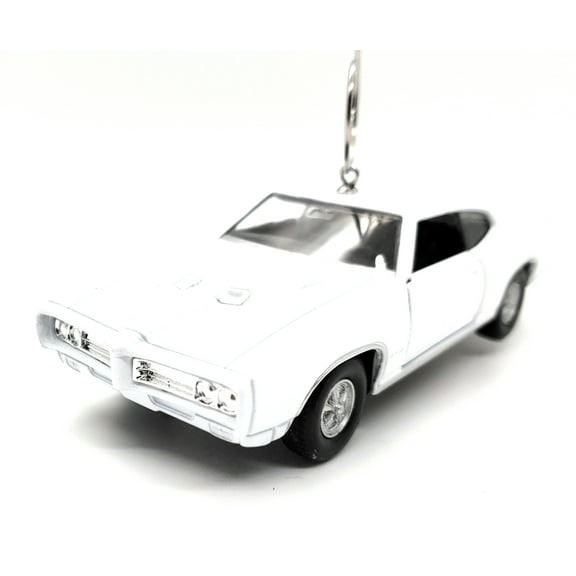 1969 Pontiac GTO Large Custom Christmas Ornament 1:34 Diecast White