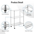 3 Tiers Metal Utility Rolling Cart 300Lbs Heavy Duty NSF Rolling Chrome