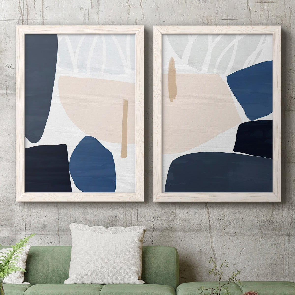 Denim and Sand I - Premium Framed Canvas - Ready to Hang