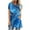 Dark Blue, variant on Fesfesfes Woman Tops Women's Summer Round Neck Loose Tops Casual Print Short Sleeve Blouse Womens Short Sleeve Workout Tops 4(S)