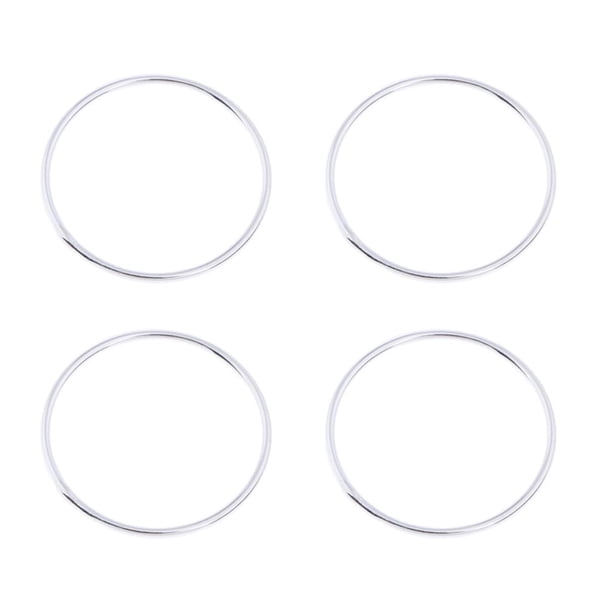 Conectores de collar de aro circular, anillo de eslabones, aro circular, plata de ley 925 20mm 4 Piezas