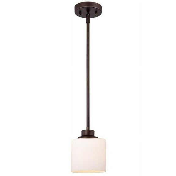 CHLOE Solbi 1 Light Oil Rubbed Bronze Mini Pendant Ceiling Fixture 6" Wide