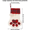 thumbnail image 3 of 2PCS Christmas Stockings Pet Paw Pattern Stockings Fireplace Hanging Stockings for Pet and Christmas Decoration, 3 of 7