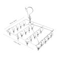 thumbnail image 4 of Laundry Socks Hanger Hat Hanger 20-Clips Socks Hanger Stainless Steel Hat Rack Clothes Hanger, 4 of 8
