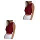 thumbnail image 1 of sweethay Top corto sin mangas para mujer, camiseta de entrenamiento para correr con cuello , ropa de moda de verano estética para vacaciones en Type8 NO8, 1 of 6