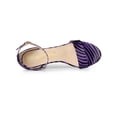 thumbnail image 4 of BLISSFUL STEP Women's Snake Printed Block Heel Ankle Strap Sandals Black Purple 8.5, 4 of 7