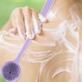 thumbnail image 4 of Long Handle Silicone Bath Brush For Deep Cleansing And Exfoliating Back Scrubber With Double Massage Design Creates Foam, 4 of 5