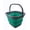 Dark Grey/Bluish-Green, variant on SAMMART 10L (2.6 Gallon) Collapsible Rectangular Handy Basket/Bucket