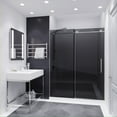 thumbnail image 2 of ANZZI Frameless Sliding Shower Door Leon Series 76 x 60 in. Brushed Nickel with Tinted Glass, 2 of 8