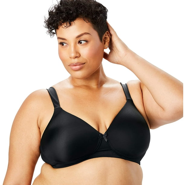 LEADING LADY Balconette Padded Wirefree Comfort Bra, Black, 40A
