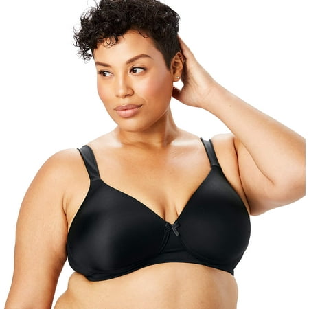 LEADING LADY Balconette Padded Wirefree Comfort Bra, Black, 40A 