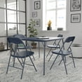 thumbnail image 3 of Flash Furniture Vinyl 5-Pcs Folding Game Table and Chair Set, Navy, 3 of 18