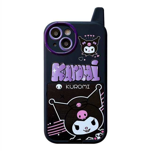 Sanrio Kuromi Mymelody-funda de teléfono con espejo Invisible para IPhone 14 13 12 11 Pro Max Plus, funda trasera anticaída para novia xuanjing unisex