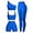 Blue, variant on 4 Piece Workout Sets For Women Ribbed Leggings Clothes Yoga Sets Active Wear Matching Work Out Sets Gym Pilates Outfits